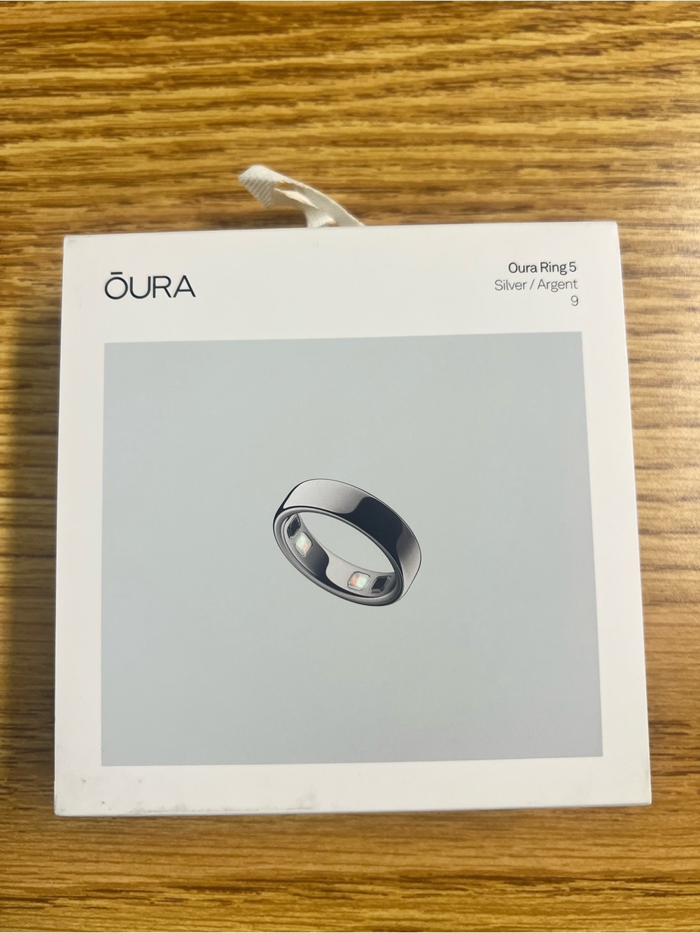 Oura Silver Smart Ring Box — Size 9